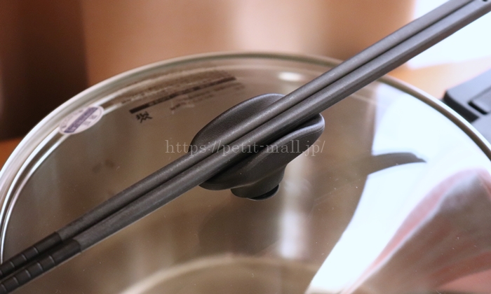 WMF圧力鍋ガラス製蓋　取っ手に菜箸が置ける
